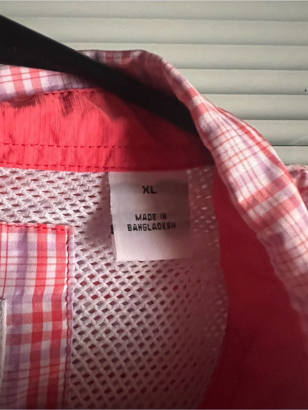 Bass Pro Shops Men's Coral Plaid Button-Down Shirt - Picture 4 of 4